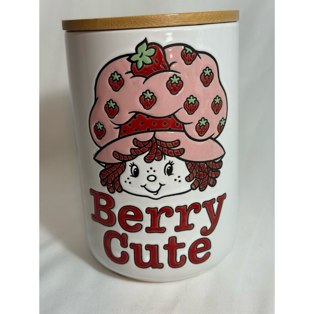 Strawberry Shortcake "Berry Sweet" Ceramic Canister w/ Lid - NEW!